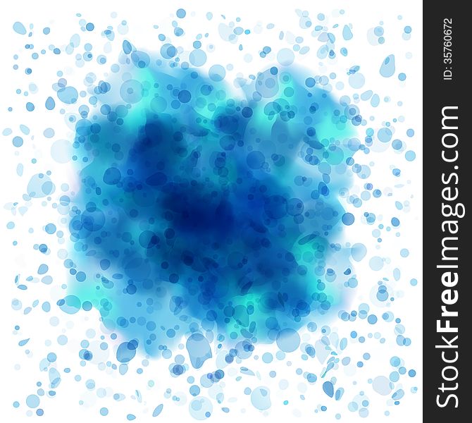 Blue Paint Blots Background. This is file of EPS10 format.