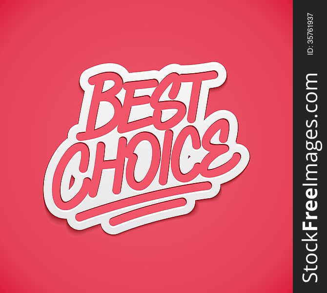 Best choice label lettering postcard