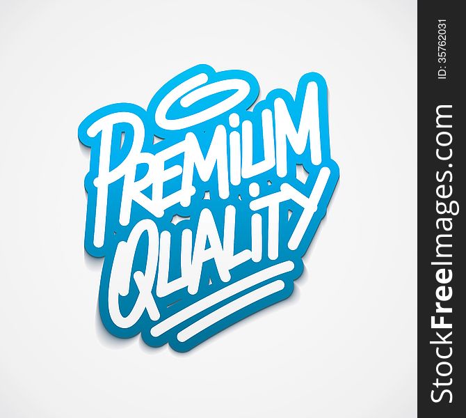 Premium quality label lettering postcard