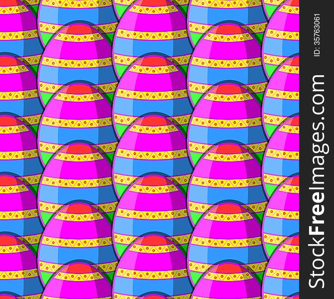 Easter egg with colored stripes pattern seamless, vector illustration in eps 10. Easter egg with colored stripes pattern seamless, vector illustration in eps 10