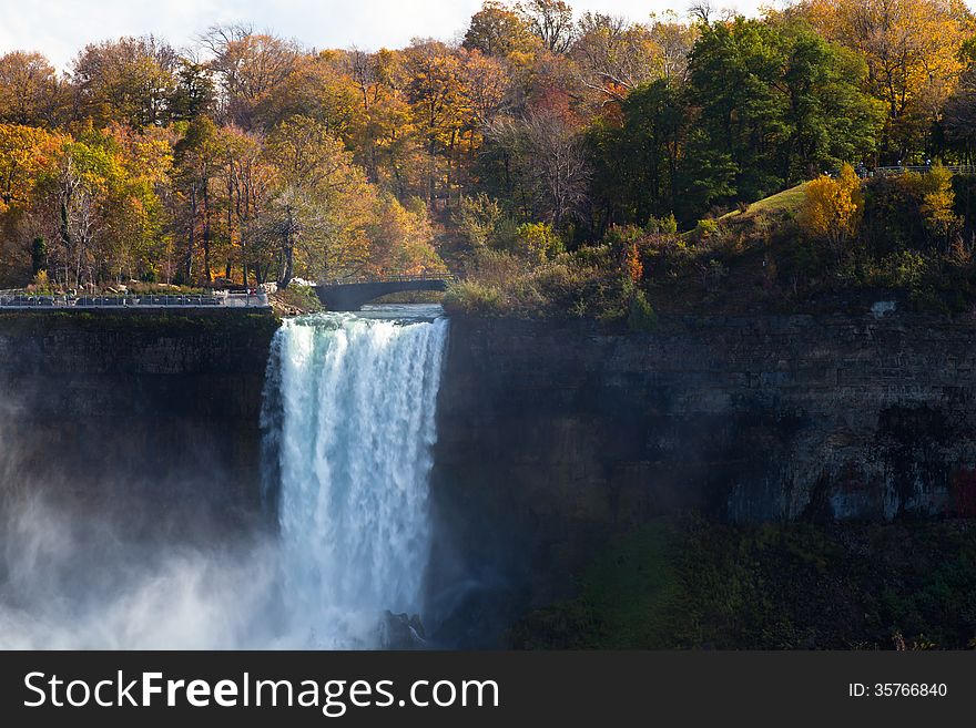 Niagara Falls Spray Autumn View Buffalo America