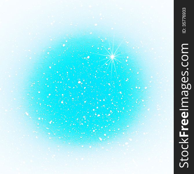 Abstract blue sky white christmas background with star
