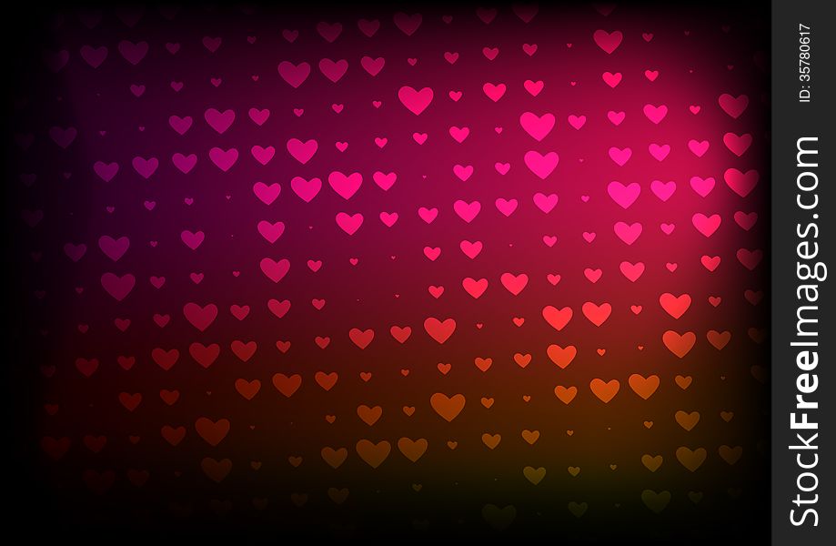 Hearts background for a valentines day