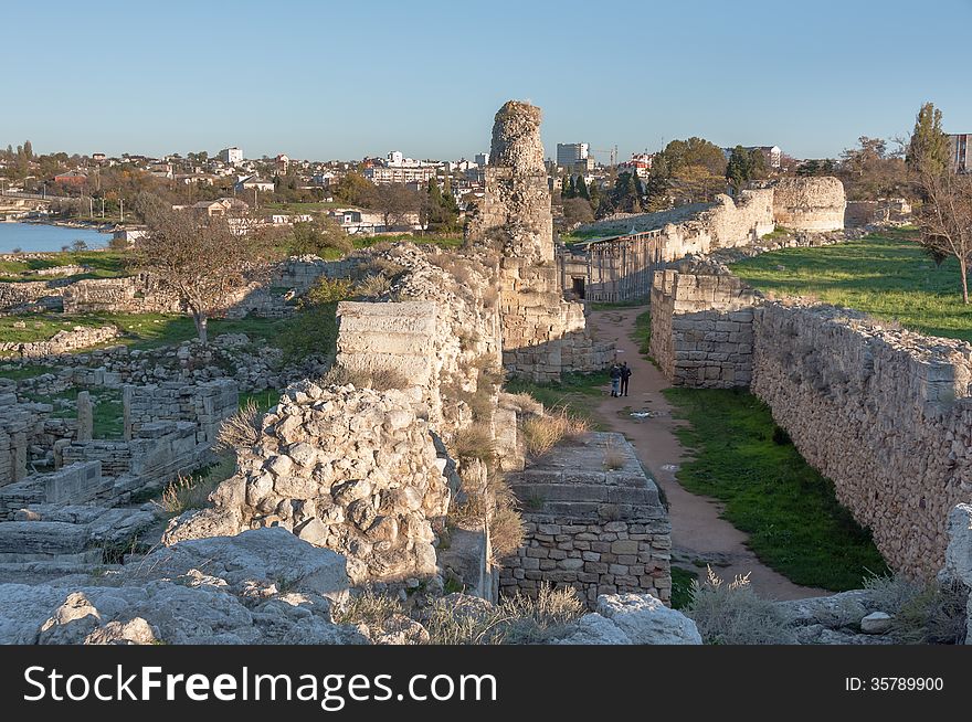 The Ruins Of The Ancient City Of In Chersonese