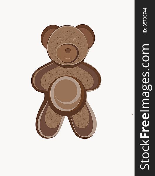 A chocolate brown bear. A chocolate brown bear