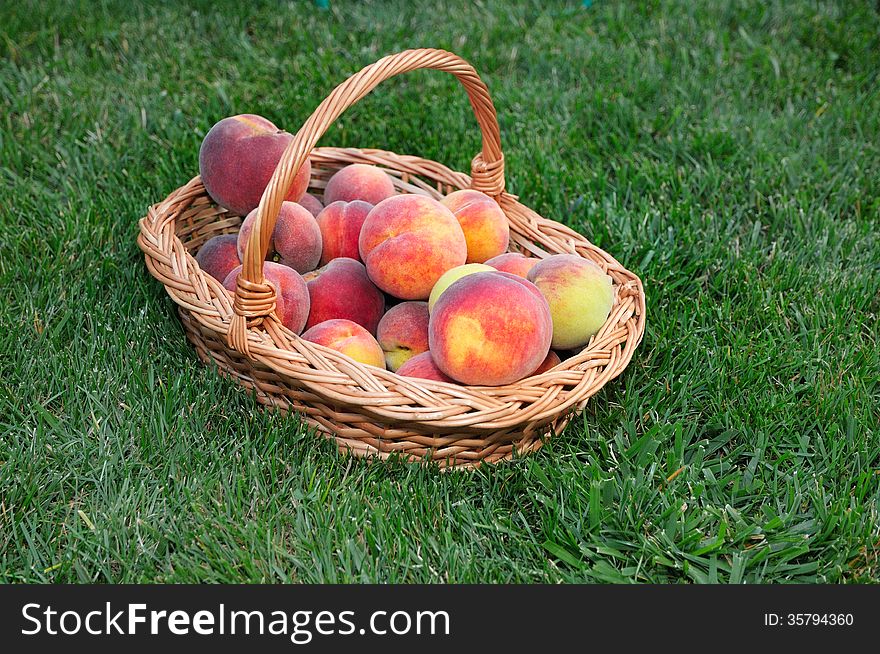 Beautiful Of Peaches Basket