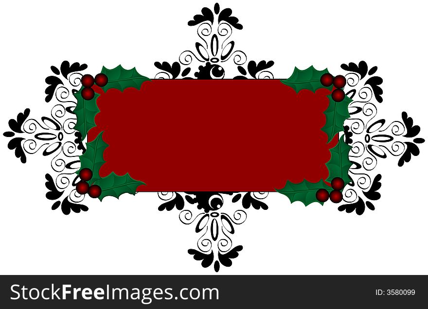 Christmas background with holly leaves and berries with space for text. Christmas background with holly leaves and berries with space for text.