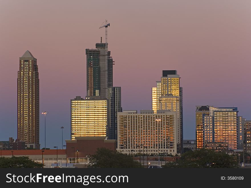 Downtown Chicago -sunset