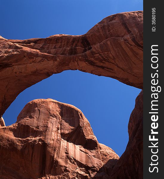 An abstract view of an arch at arches national park