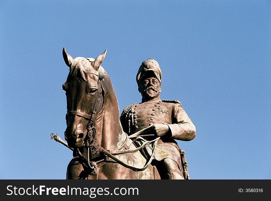 Image of King Edward on his horse. Image of King Edward on his horse