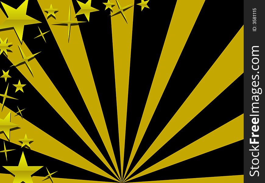 A yellow and black background featuring gold stars. A yellow and black background featuring gold stars