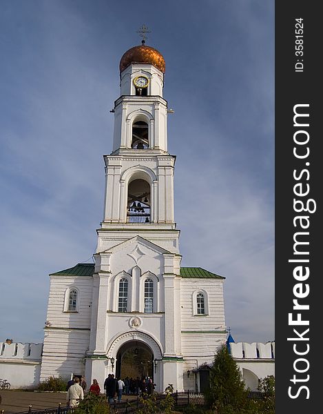 The bell tower in the russian church