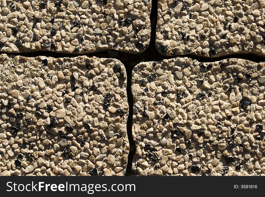 Closeup of pavement bricks