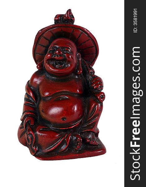 Red laughing Buddha