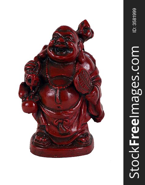 Red laughing Buddha