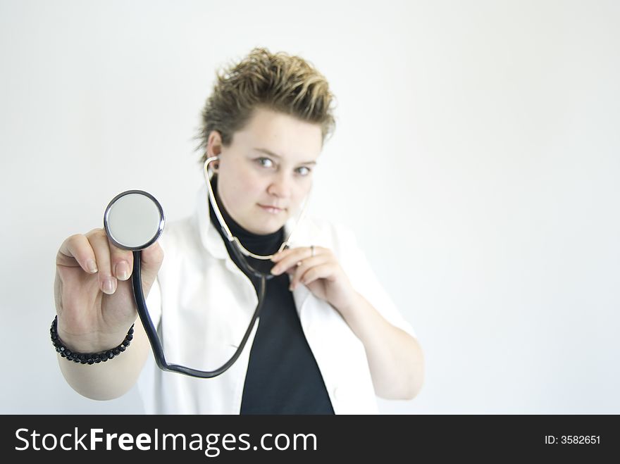 Portrait of young female doctor