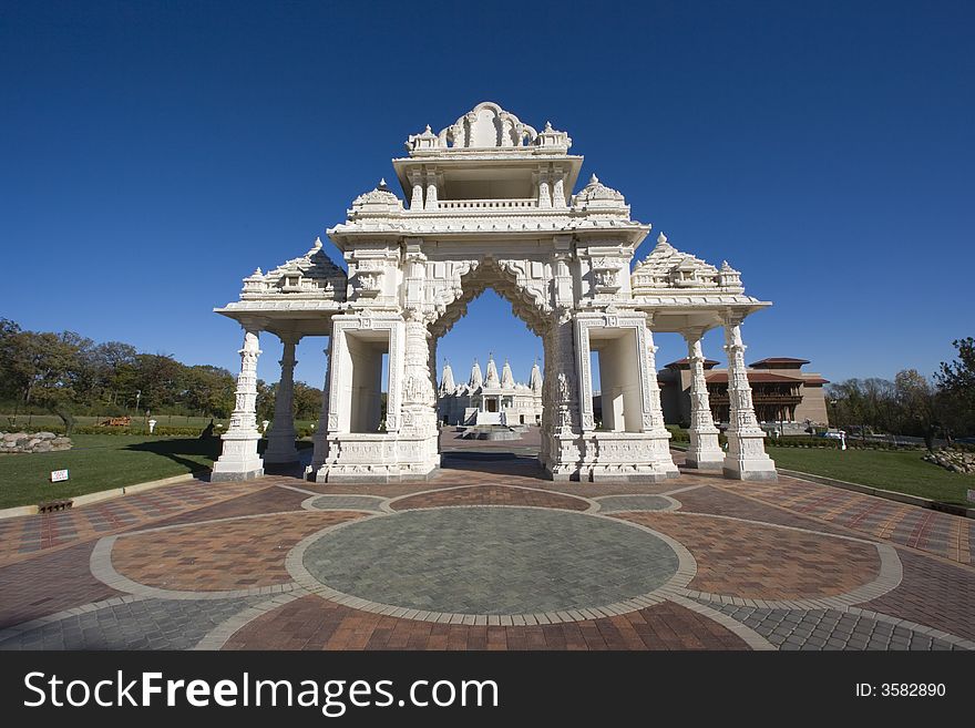 Hindi Temple in Chicago suburbs. Hindi Temple in Chicago suburbs.