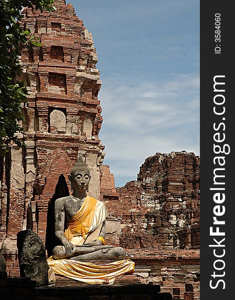 A stunning sculture of Buddha in the old capital of Thailand Ayuttaya, 150 Km far from Bangkok. A stunning sculture of Buddha in the old capital of Thailand Ayuttaya, 150 Km far from Bangkok