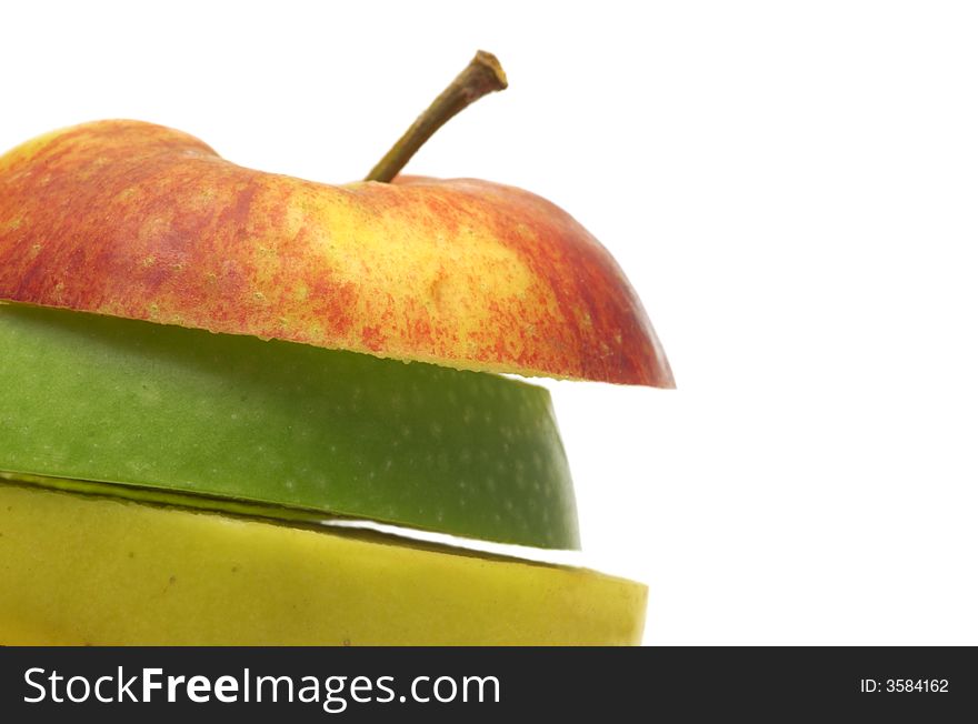 Abstract apple on white background