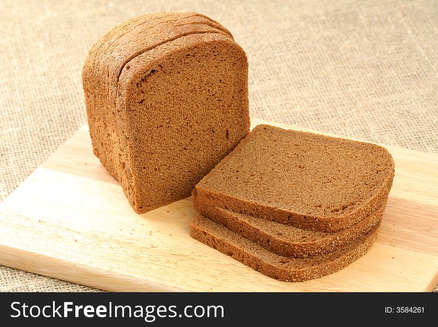 Loaf of rye bread, background