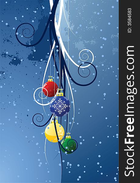 Background with Christmas toys