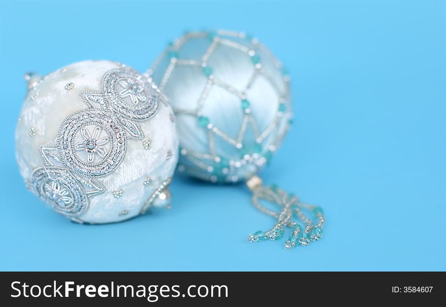 Ornaments On Blue