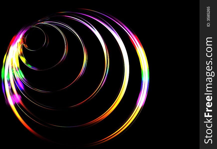 An abstract background of colorful rings. An abstract background of colorful rings.