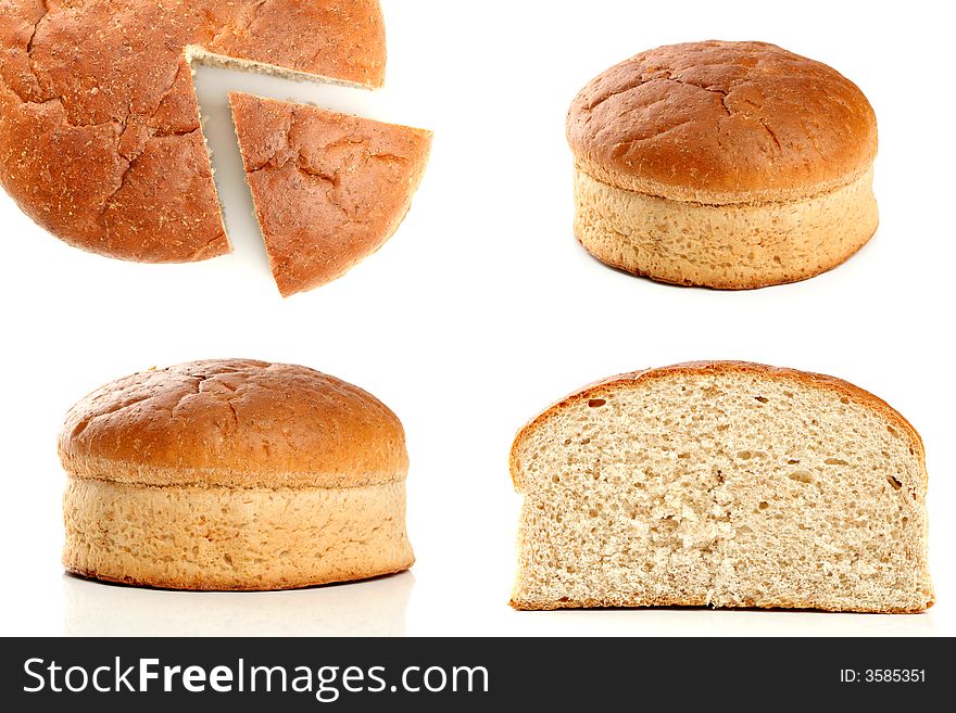 Slised Loaf Of Fresh Bread