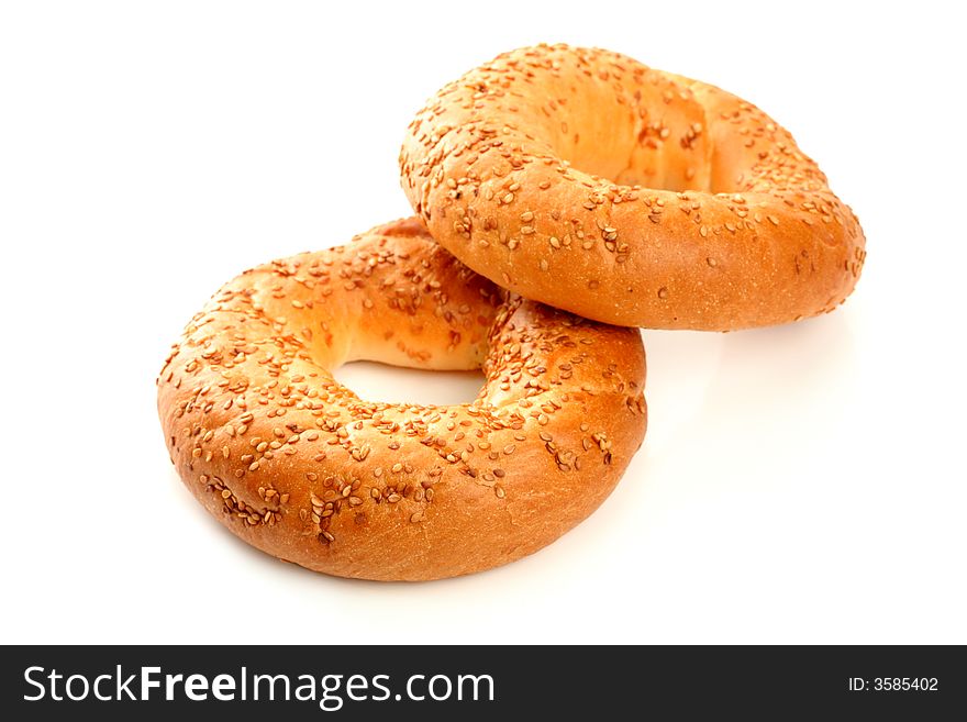 Sweet buns with sesame, isolated. Sweet buns with sesame, isolated