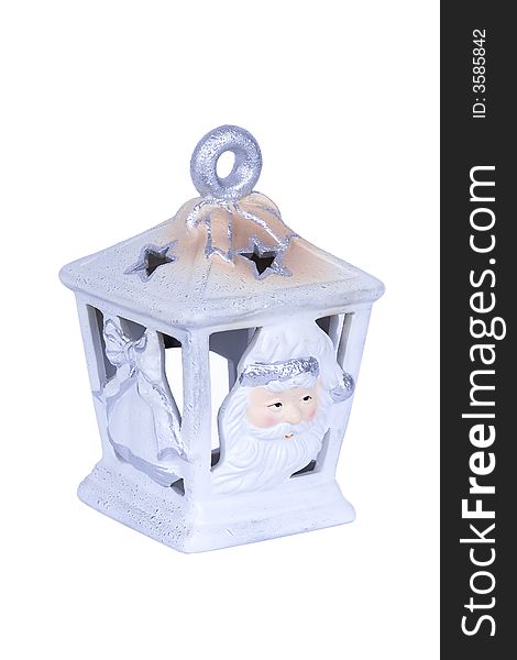 Christmas lantern with Sana on white