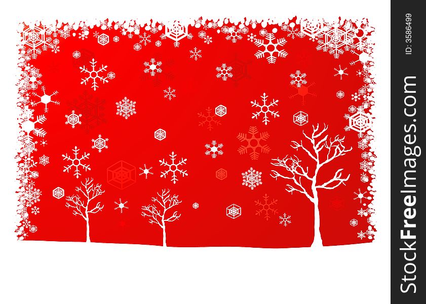 Wintry Christmas landscape background vector illustration. Wintry Christmas landscape background vector illustration