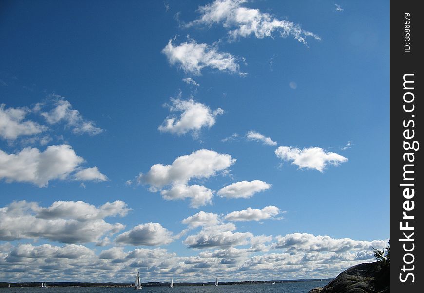 Beautiful sky over Gothenburg's archipelago, Sweden