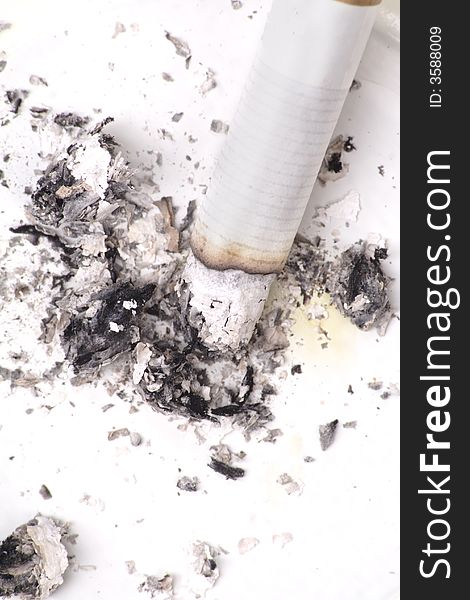 Anti-smoking campaign design: cigarette butt. Anti-smoking campaign design: cigarette butt