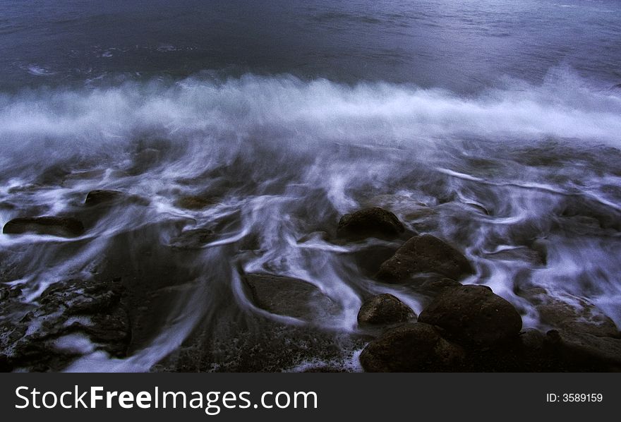 Crimea, Black sea, October. The sea waves accumulating on run of the sea. Crimea, Black sea, October. The sea waves accumulating on run of the sea