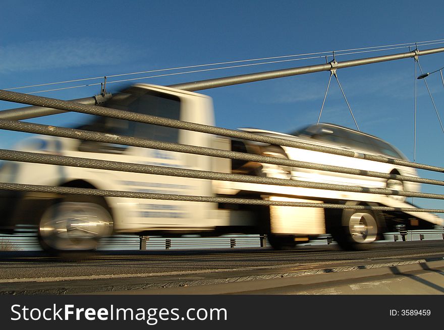 Truck on Bridge