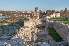 The Ruins Of The Ancient City Of In Chersonese Stock Images