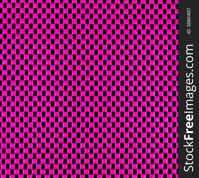 Pink rubber mesh on black background