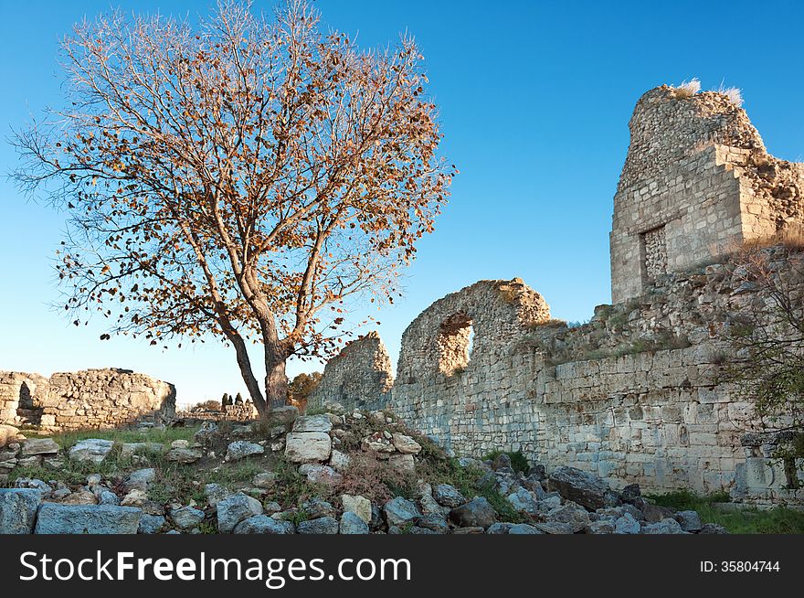 The ruins of the ancient city of in Chersonese