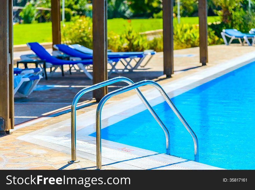 Staircase to the pool