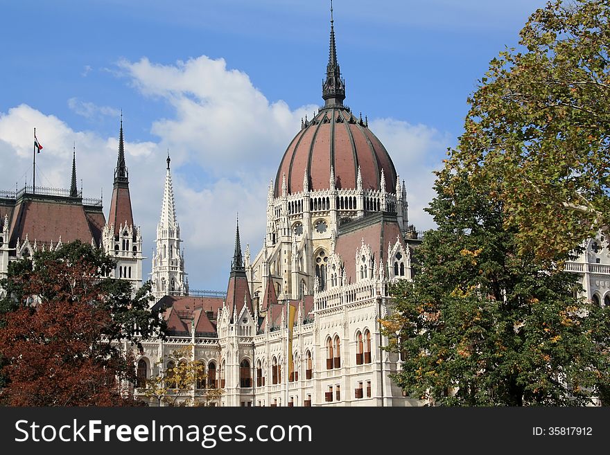 Detail of the Hungarian Parliament building. Detail of the Hungarian Parliament building