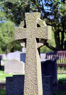 Celtic Cross In Cemetery Stock Images