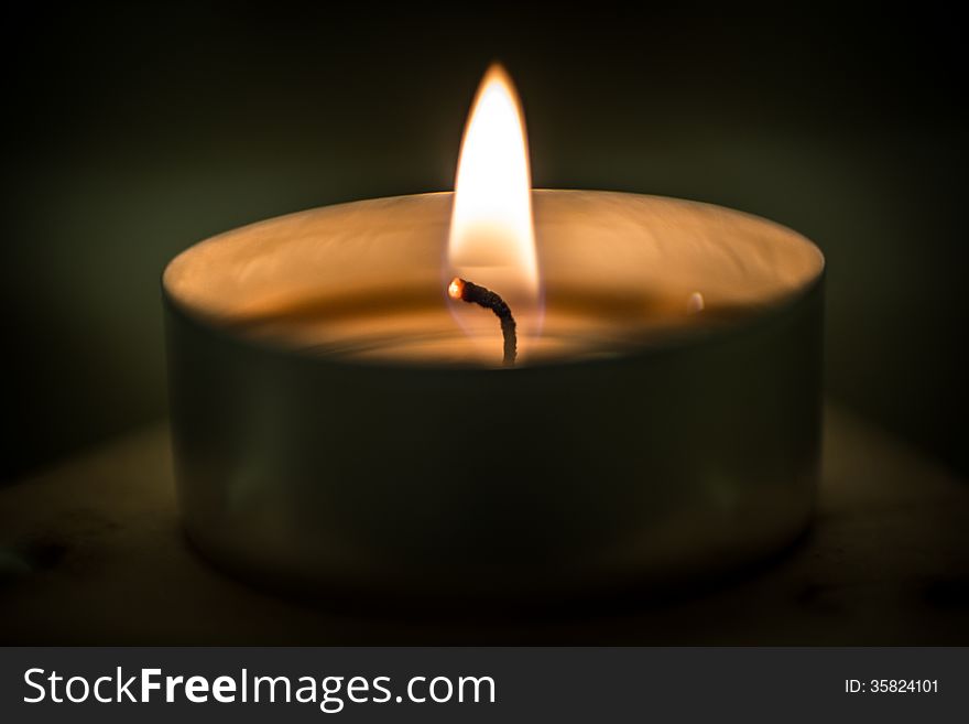 Christmas candle on the table. Christmas candle on the table