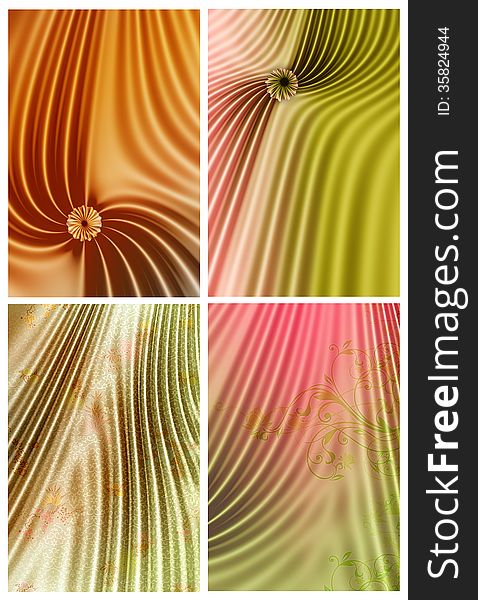 Group of four digitally created drapes images. Group of four digitally created drapes images