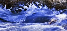 Ice Shroud Over Running Water Stock Image Ice Shroud Over Running Water Stock Image