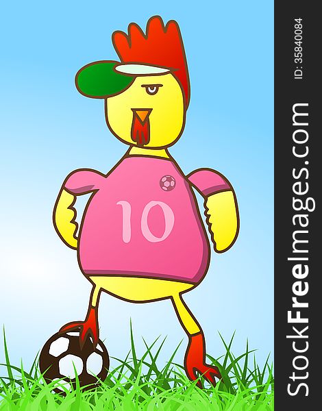 Graphic illustration of Poult Soccer