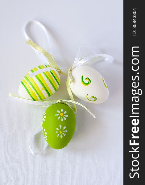 Easter eggs on white background. Easter eggs on white background