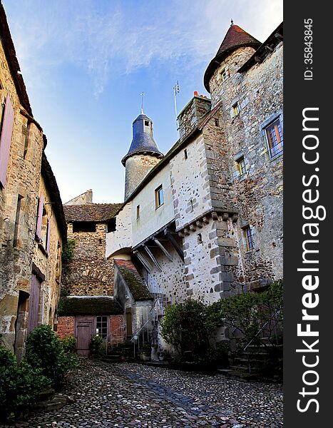 Medieval Cobles, Turrets and Towers, Saint Benoit Du Sault, Indre France