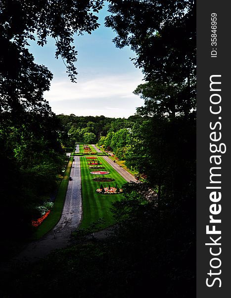 Seaton Park gardens in Aberdeen, Scotland