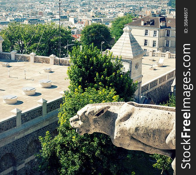 Gargoyle of the Sacre-Coeur basilica