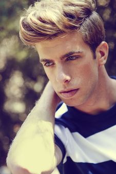 Attractive Young Handsome Man, Model Of Fashion In Urban Backgro Royalty Free Stock Photo Attractive Young Handsome Man, Model Of Fashion In Urban Backgro Royalty Free Stock Photo